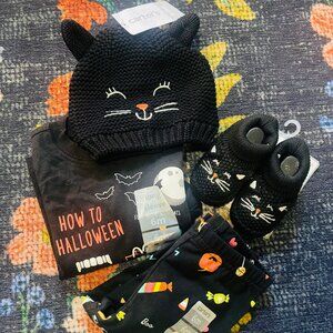 Carters Halloween Baby Set -6 Months- Includes Hat, shoes, top, bottom- NEW